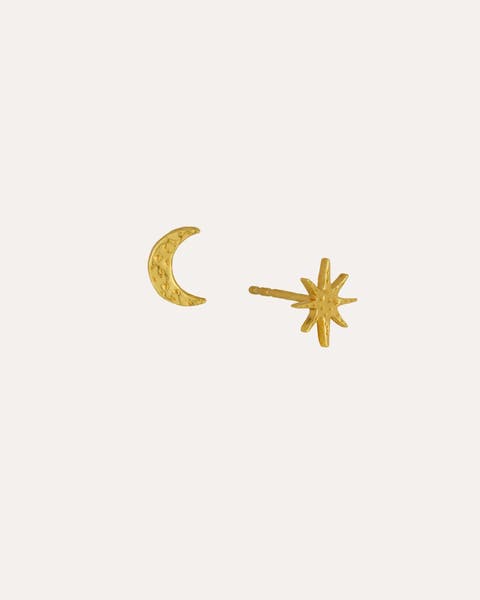 Moon and Star Studs