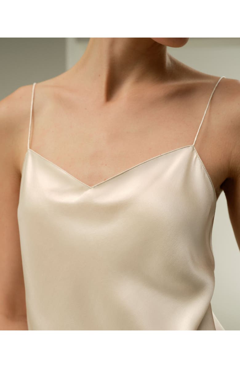 Lilysilk Chic Minimal Silk Cami, Alternate, color, Gravel Gold