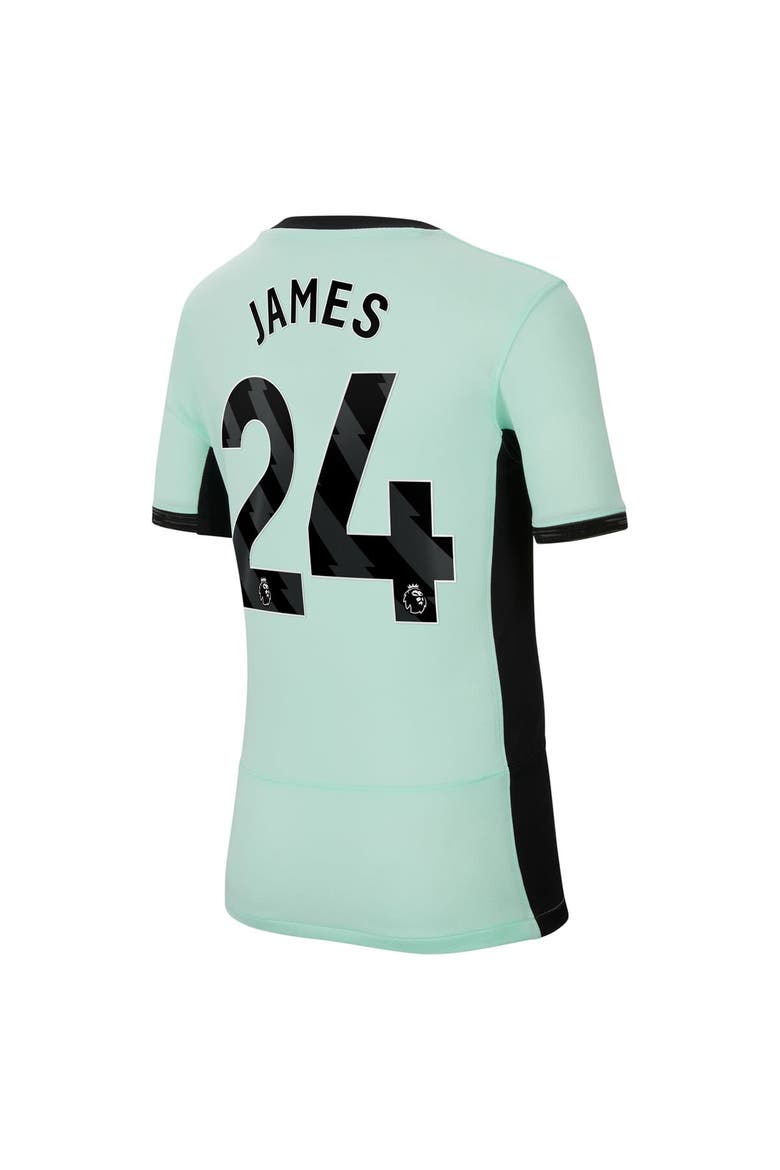Youth Nike Reece James Mint Chelsea 2023/24 Third Stadium Replica Player Jersey, Alternate, color, Mint