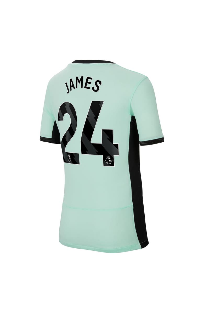 Nike Youth Nike Reece James Mint Chelsea 2023/24 Third Stadium Replica Player Jersey, Alternate, color,