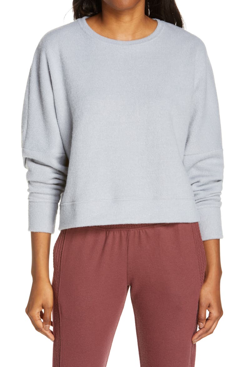 Manila Lounge Top, Main, color, HEATHER GREY