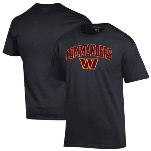 Men's Champion Black Washington Commanders Arch Over Logo T-Shirt