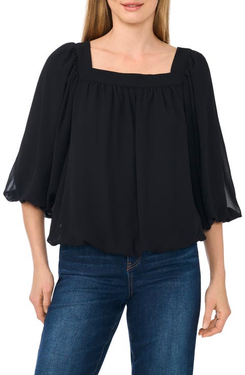 Square Neck Bubble Top