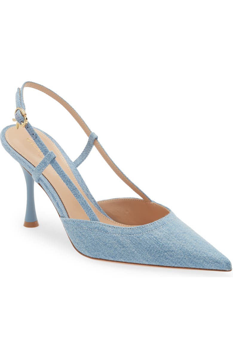 Gianvito Rossi Ascent Denim Slingback Pump, Main, color,