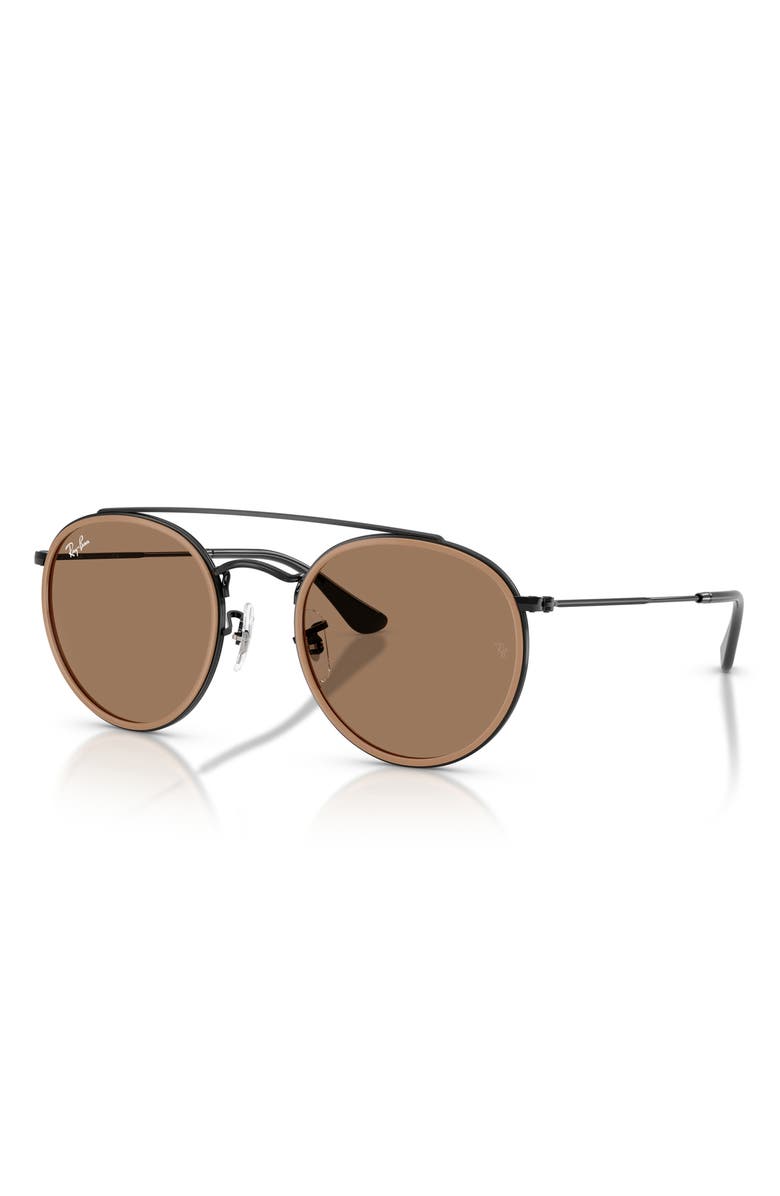 Ray-Ban 51mm Aviator Sunglasses, Alternate, color, Black / Brown