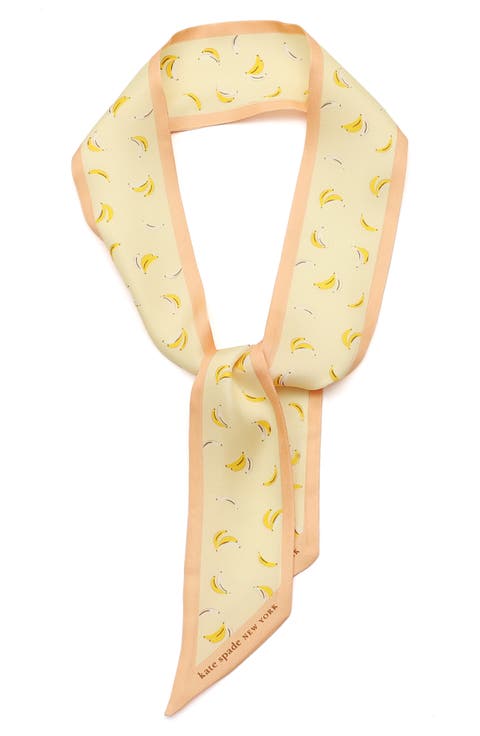 bold bananas silk skinny scarf