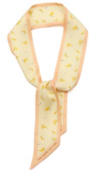 Kate Spade New York bold bananas silk skinny scarf