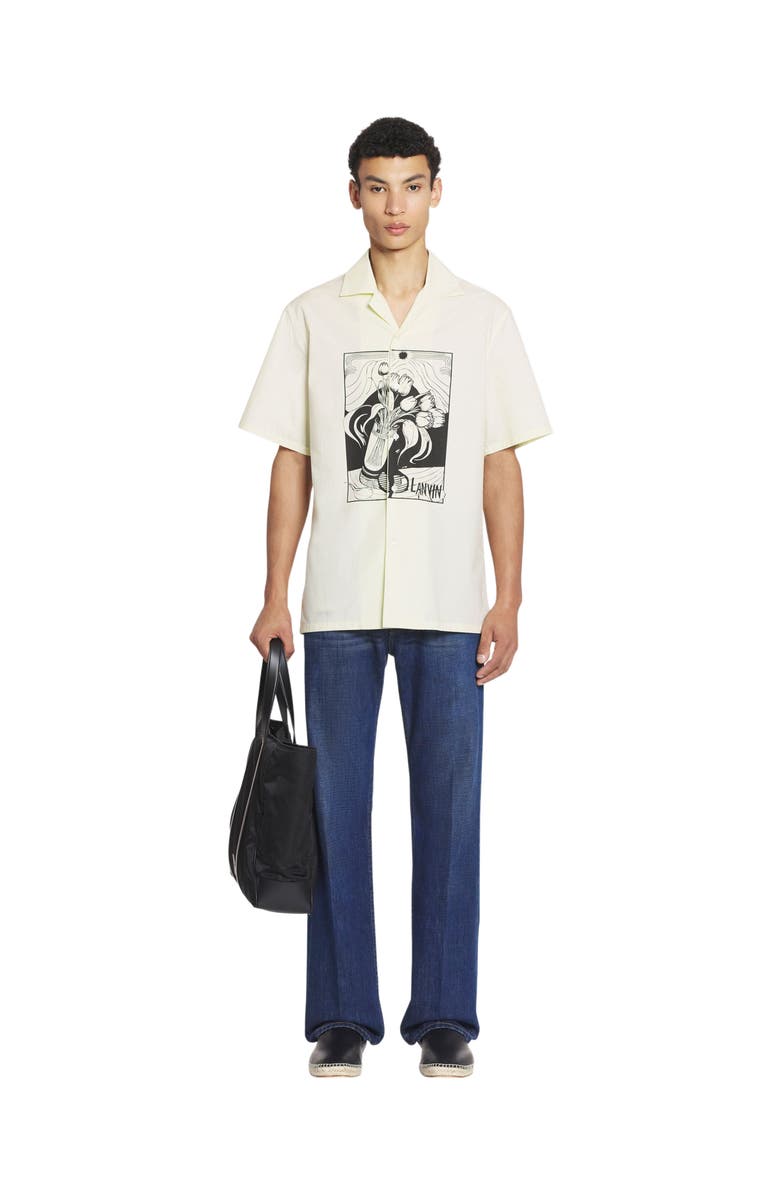 Lanvin Vase Printed Cotton Shirt, Main, color, 