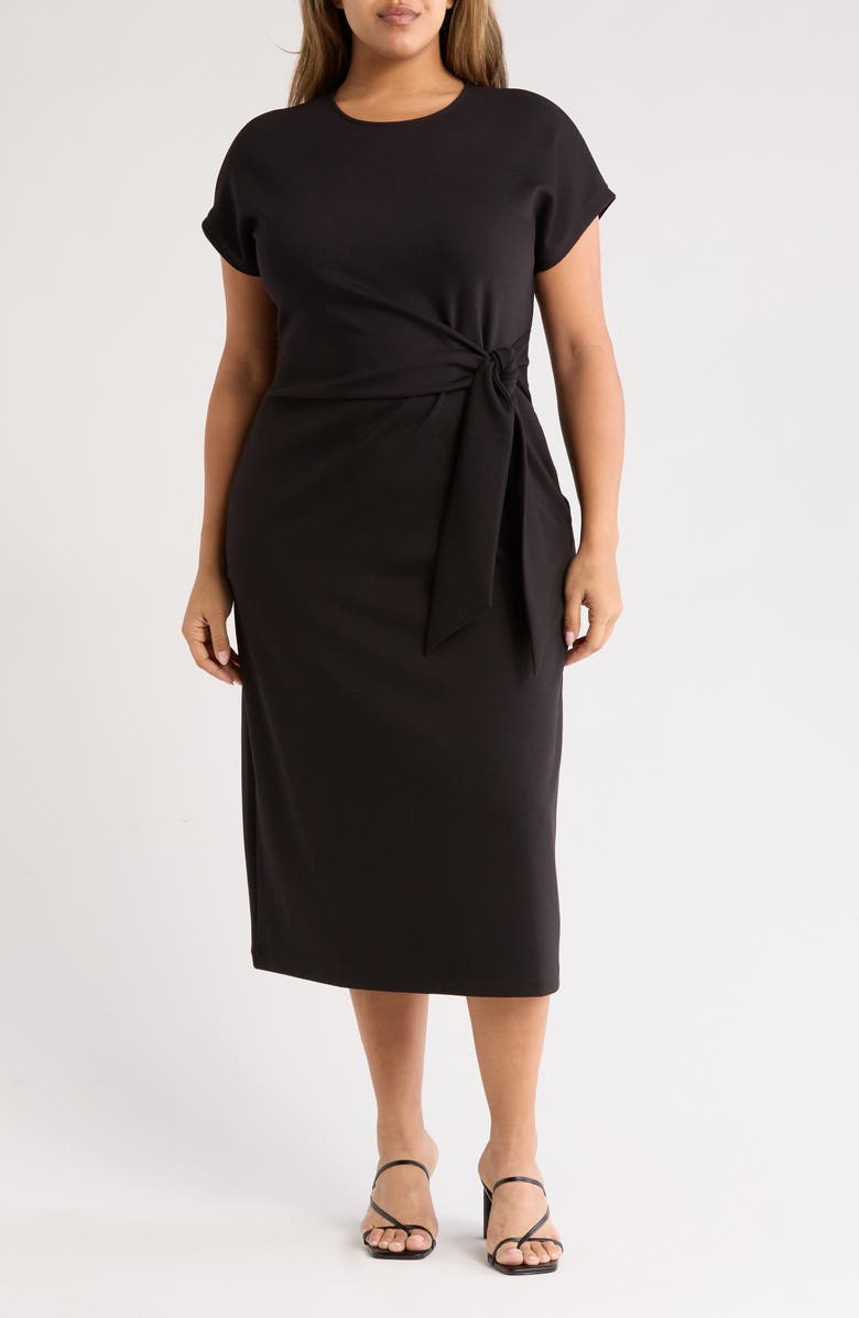 Nordstrom Tie Waist Midi Dress, Main, color, 