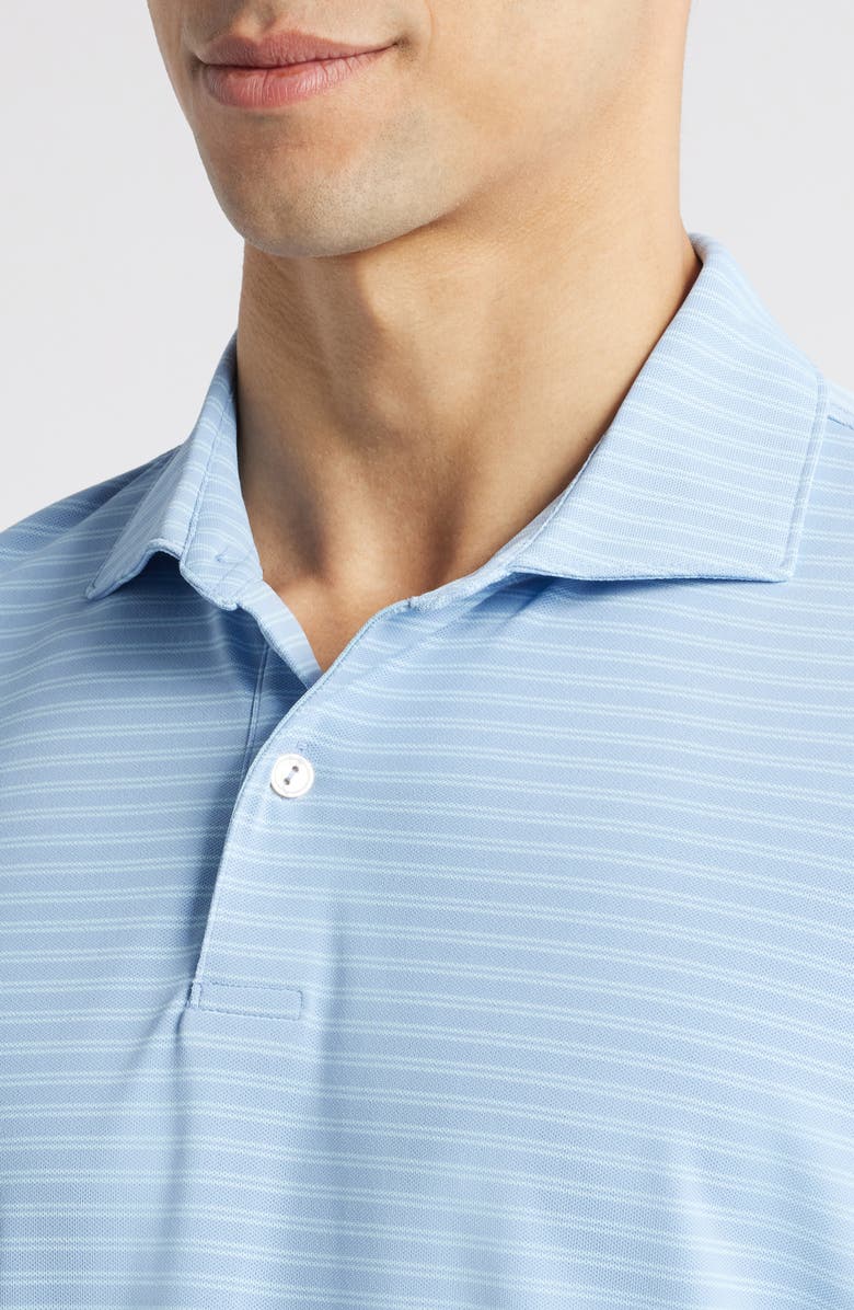 Peter Millar Crown Crafted Mezzo Stripe Performance Polo, Alternate, color, Angelite