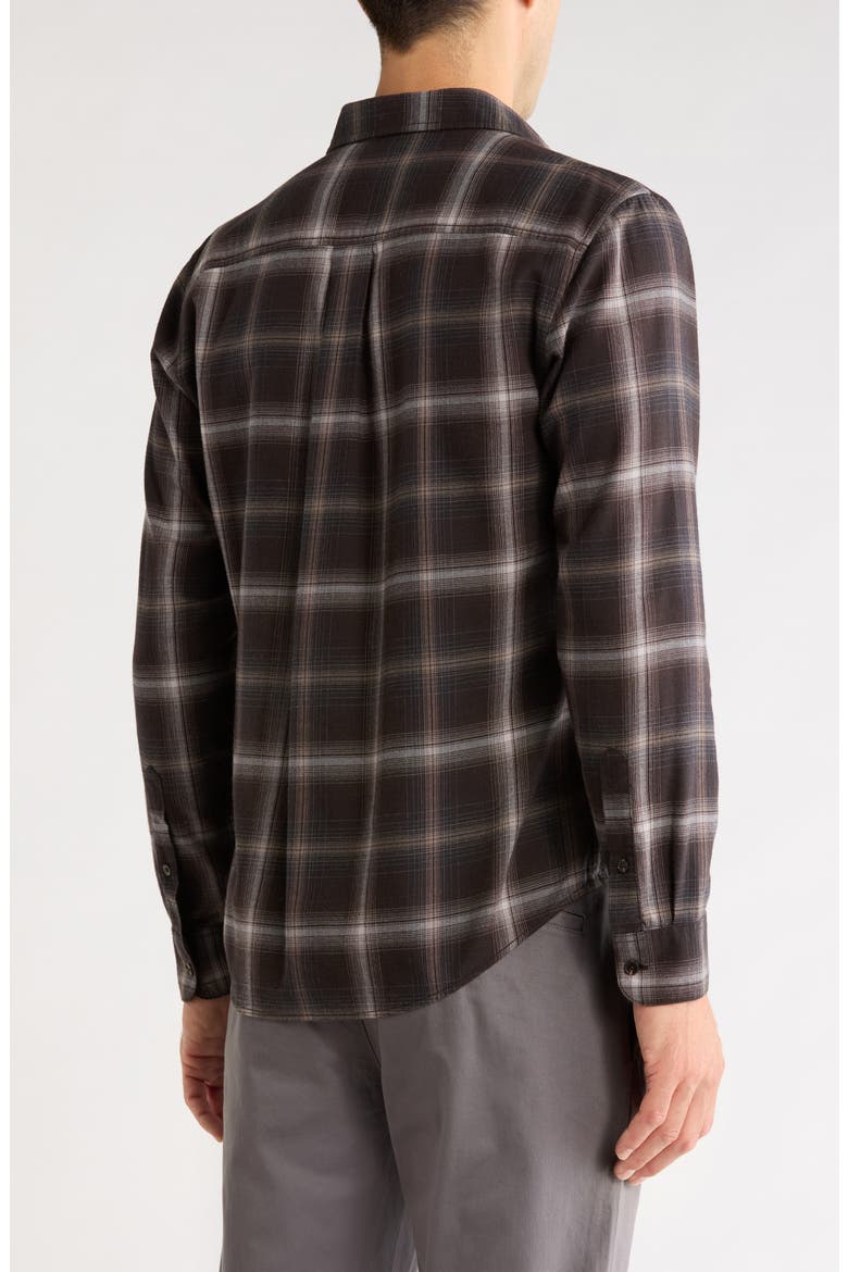 Flannel Shirt, Alternate, color, BROWN MINERAL PLAID