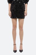 Helmut Lang Paillette Wool Miniskirt