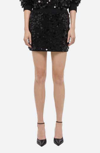 Helmut Lang Paillette Wool Miniskirt