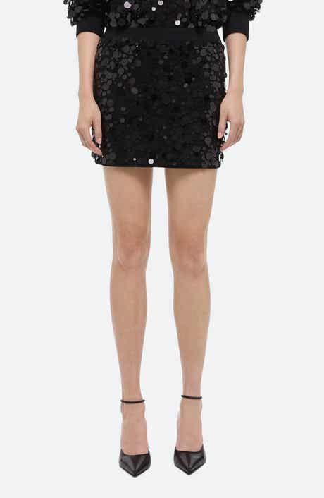 Helmut Lang Paillette Wool Miniskirt