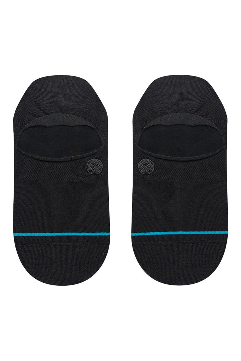 Icon Cotton Blend No-Show Socks, Alternate, color, BLACK
