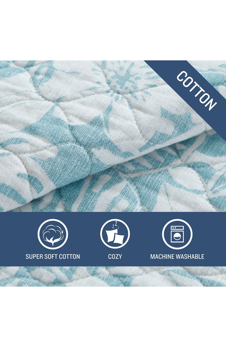 Tommy Bahama Laguna Beach 3-Piece Quilt Set, Alternate, color, Bahama Blue