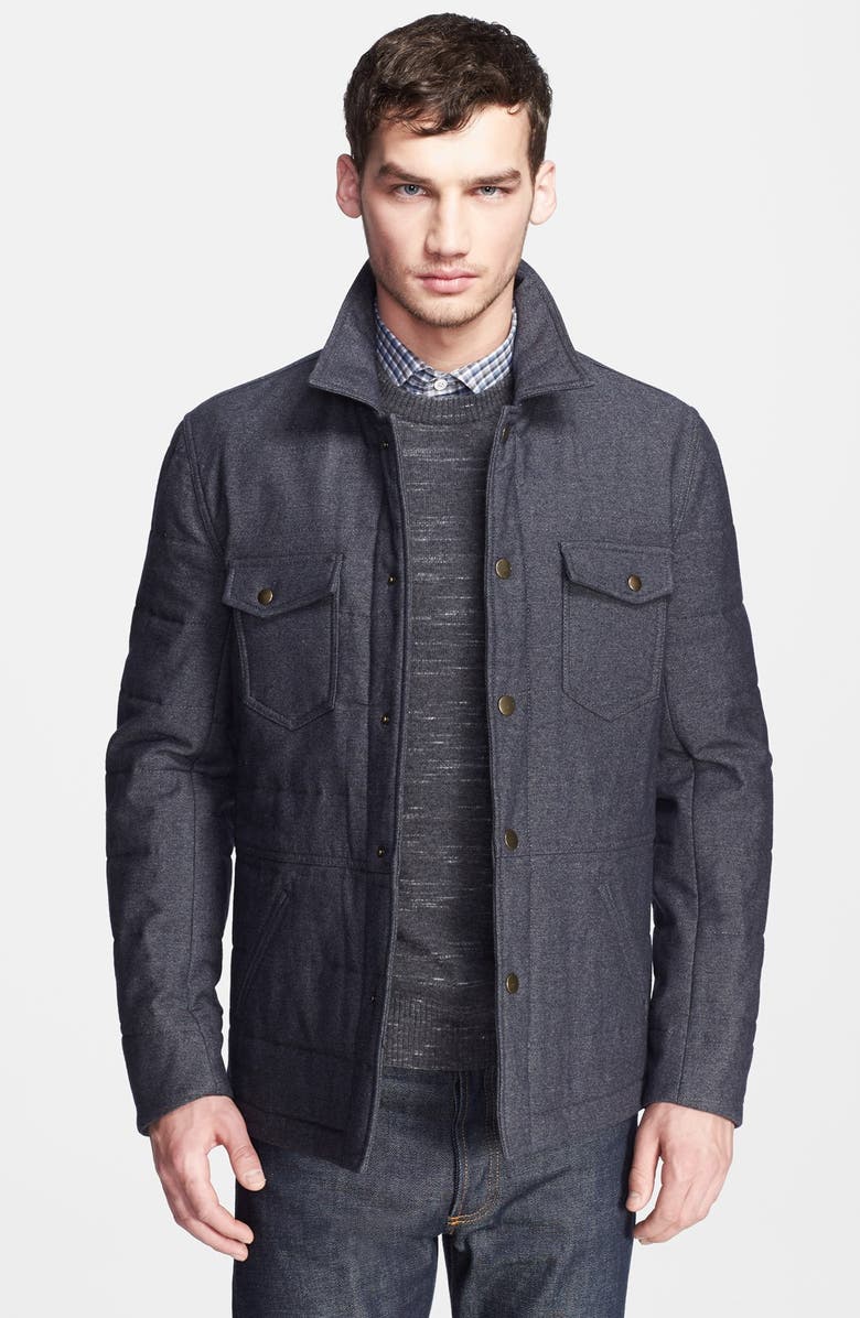 Billy Reid 'Kenner' Quilted Herringbone Jacket, Main, color, 