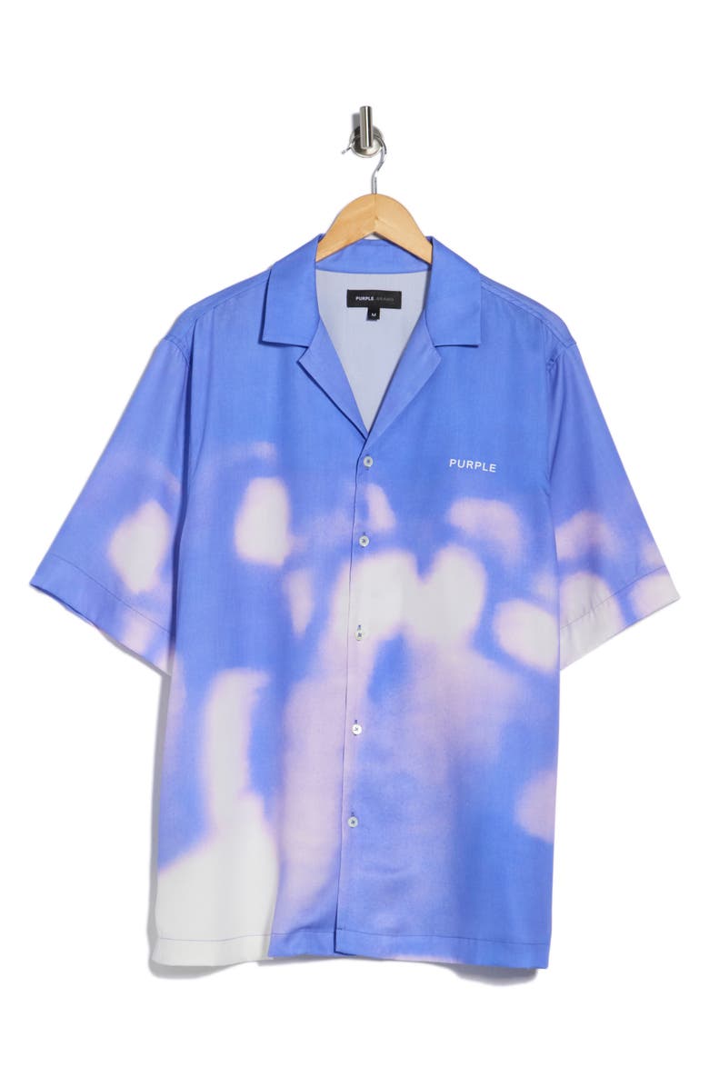 PURPLE BRAND Short Sleeve Button-Up Shirt, Main, color,