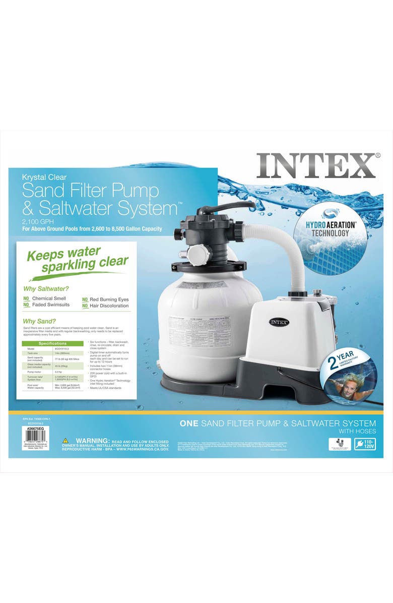 Intex Sand Filter Pump & Saltwater System, Alternate, color, Multicolored
