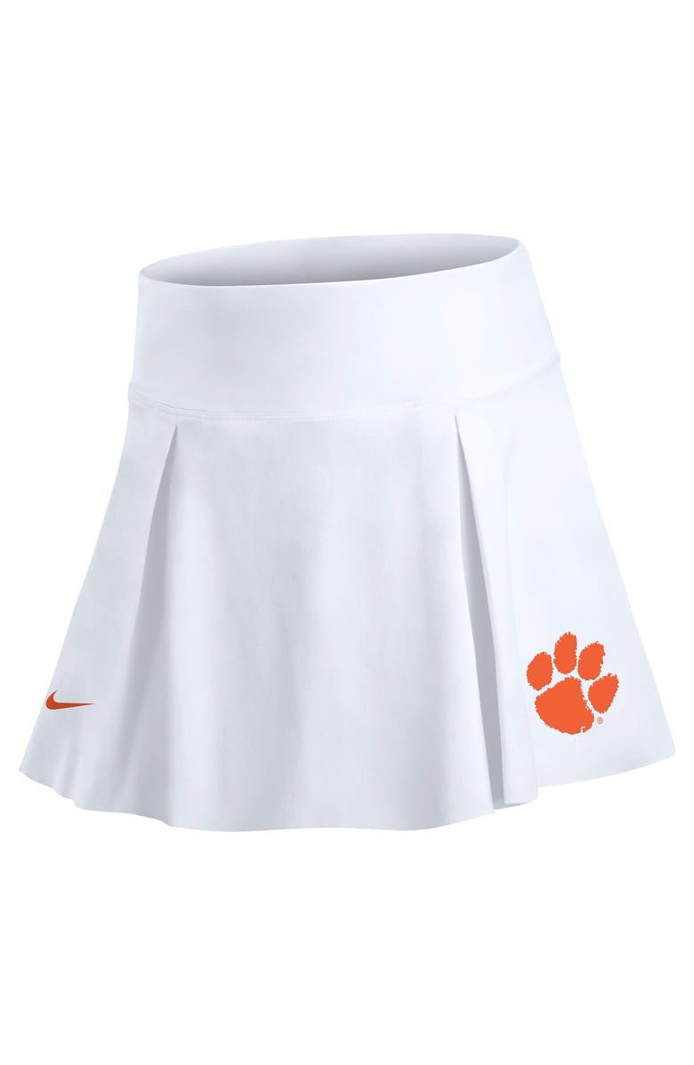 Nike Women's Nike White Clemson Tigers Club Performance Tennis Skirt with Shorts, Alternate, color, 