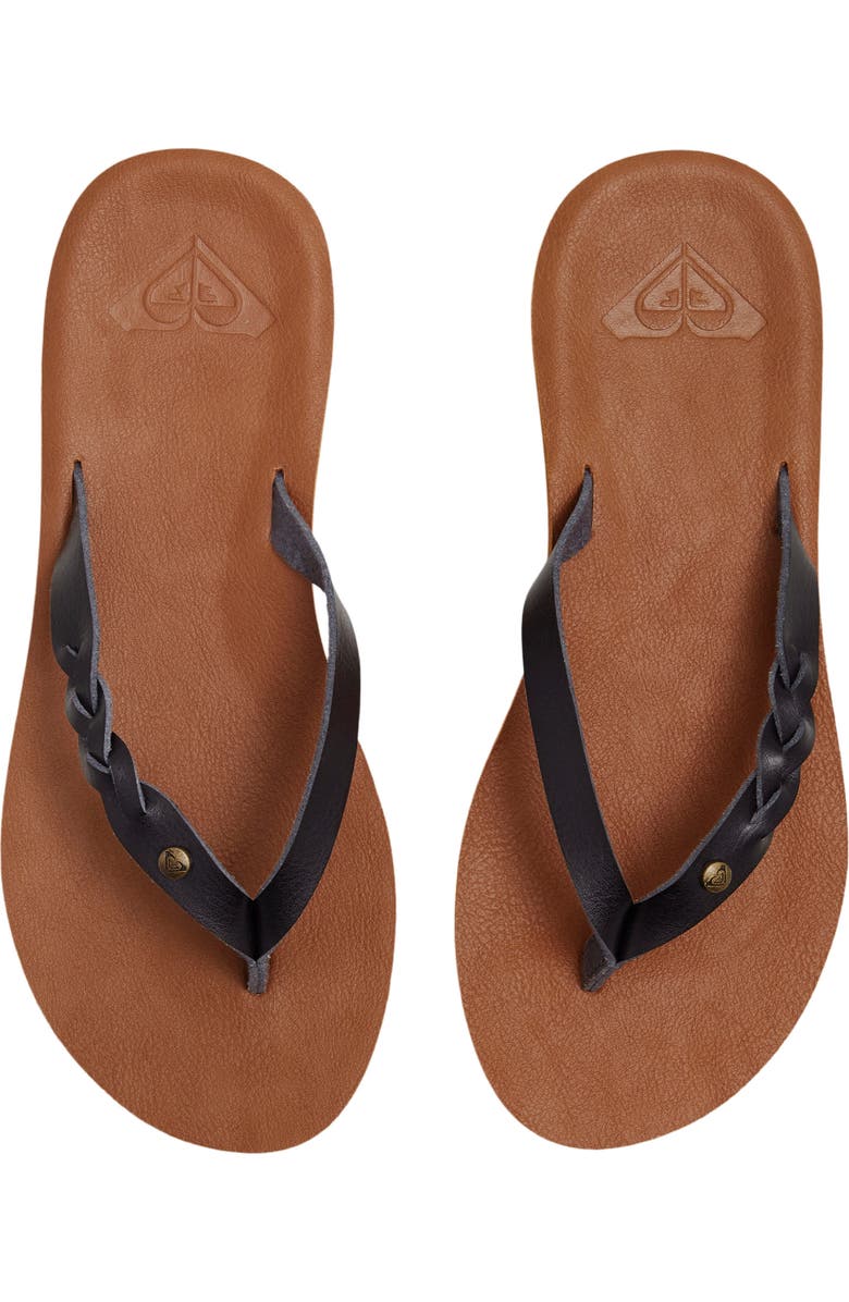 Roxy Liza IV Flip Flop, Alternate, color, Black