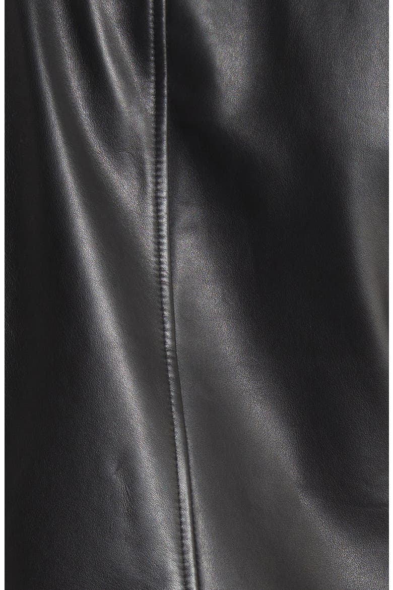 Lambskin Leather Moto Jacket, Alternate, color, BLACK