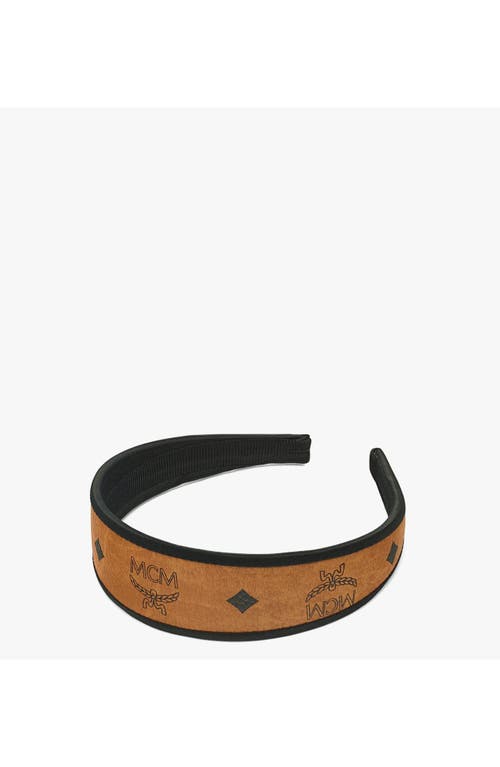 Mcm Headband In Cognac