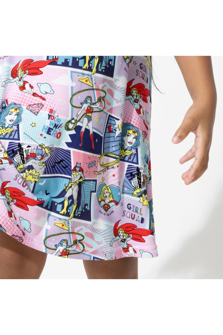 Kids' Justice League Heroines Short Sleeve Dress, Alternate, color, Justice Heroines