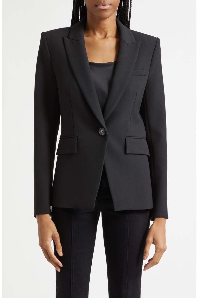 Miller Stretch Crepe Dickey Jacket, Alternate, color, BLACK
