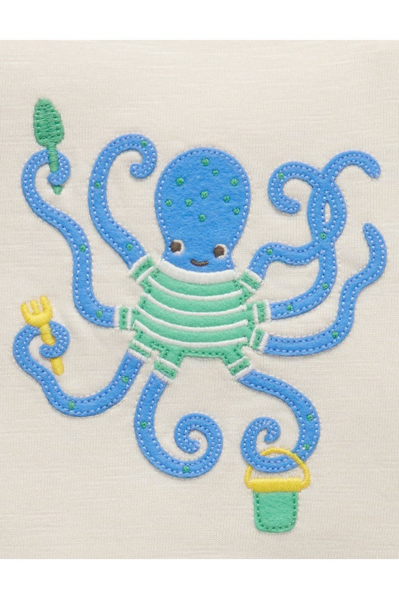 Octopus Short & Tee Set, Alternate, color, Ocean stripe