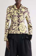 Dries Van Noten Belia Historical Floral Scuba Knit Jacket