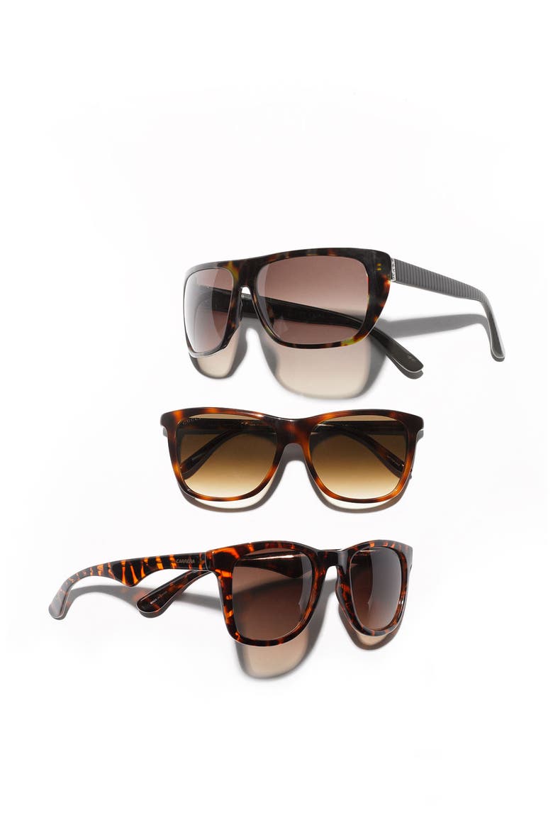 '6000' 50mm Sunglasses, Alternate, color, SHINY BLACK