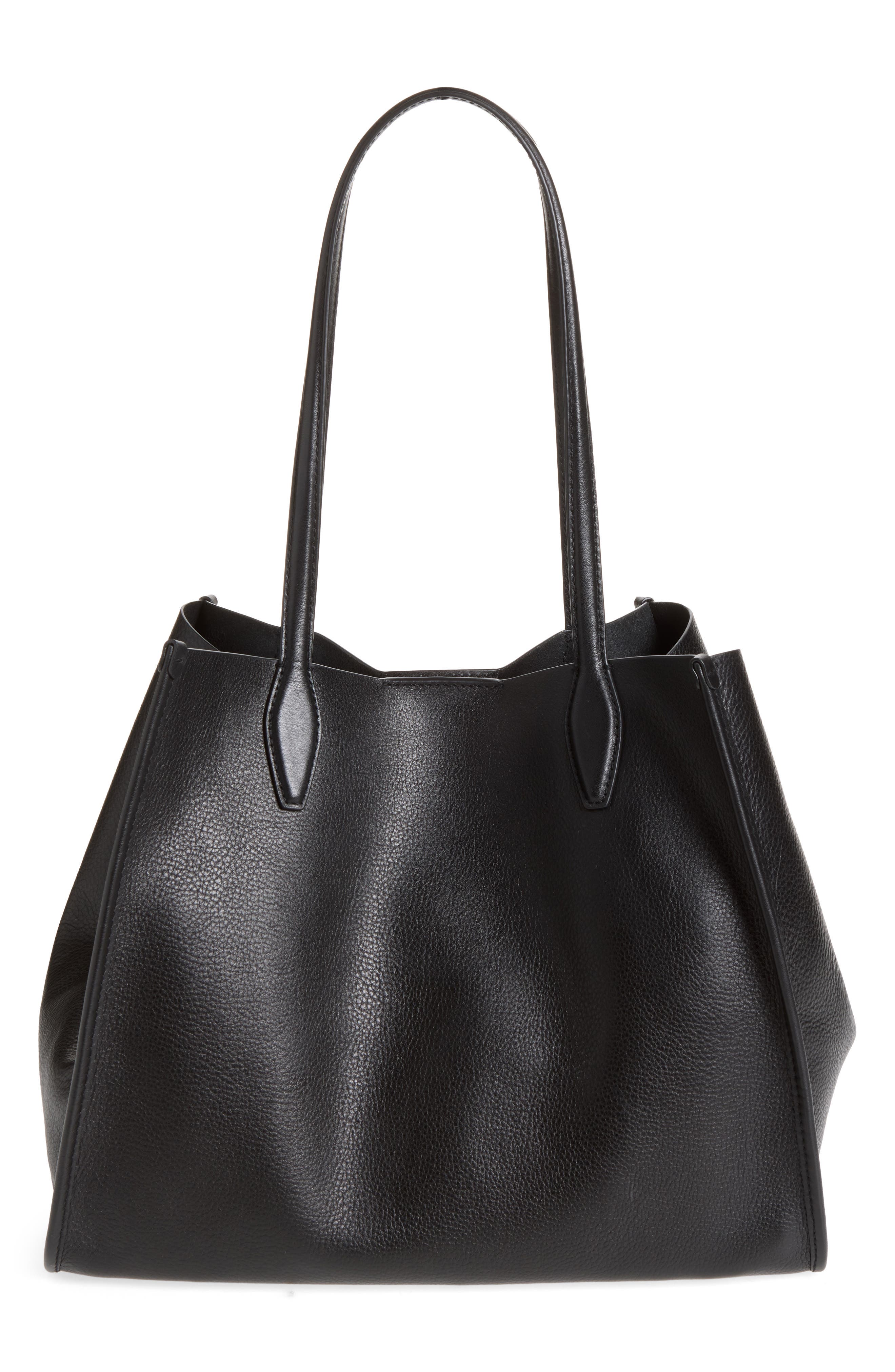 The Lexington Leather Tote, Alternate, color, TRUE BLACK