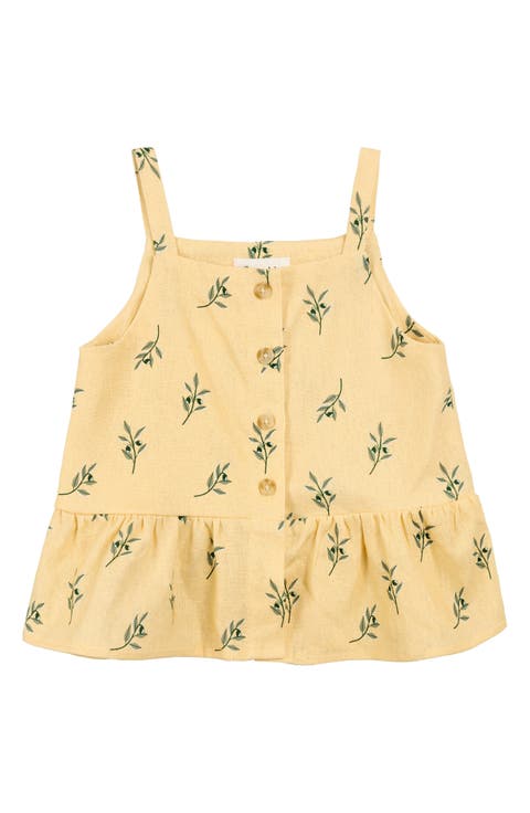 Kids' Linen Blend Peplum Top (Toddler & Little Kid)