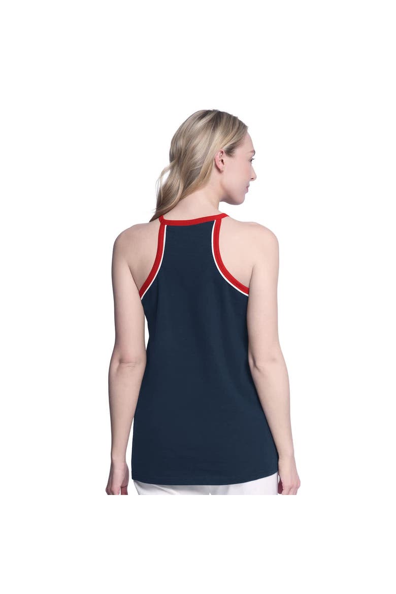 Women's G-III 4Her by Carl Banks Navy Cleveland Guardians Curveball Racerback Tank Top, Alternate, color, Navy