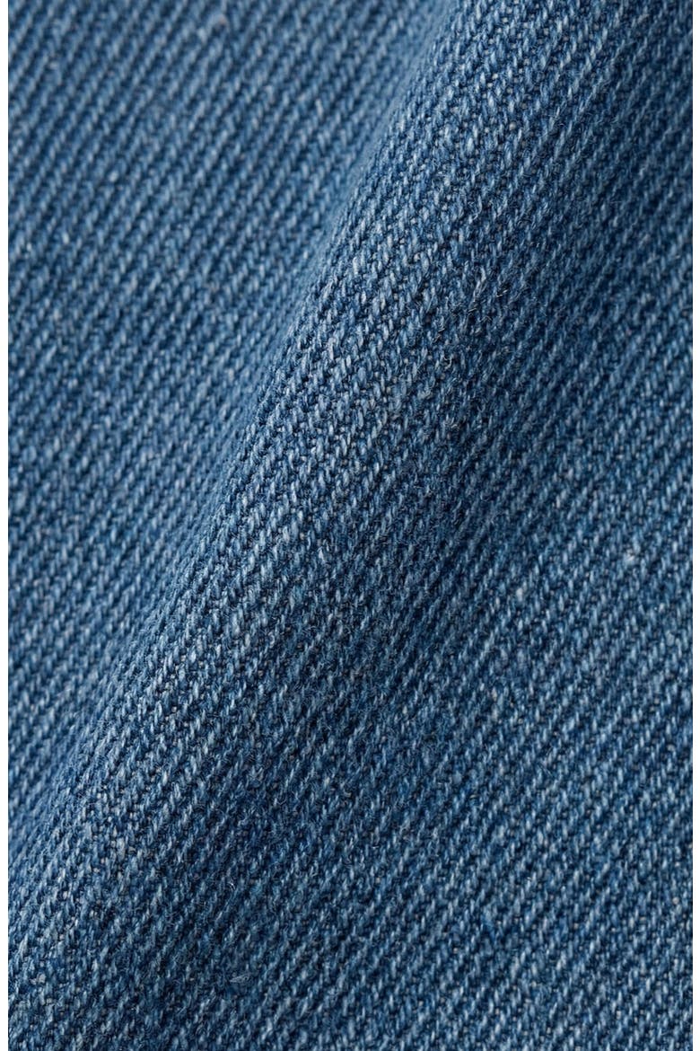 Smocked Ruffle Collar Mini Dress, Alternate, color, Medium Wash Blue