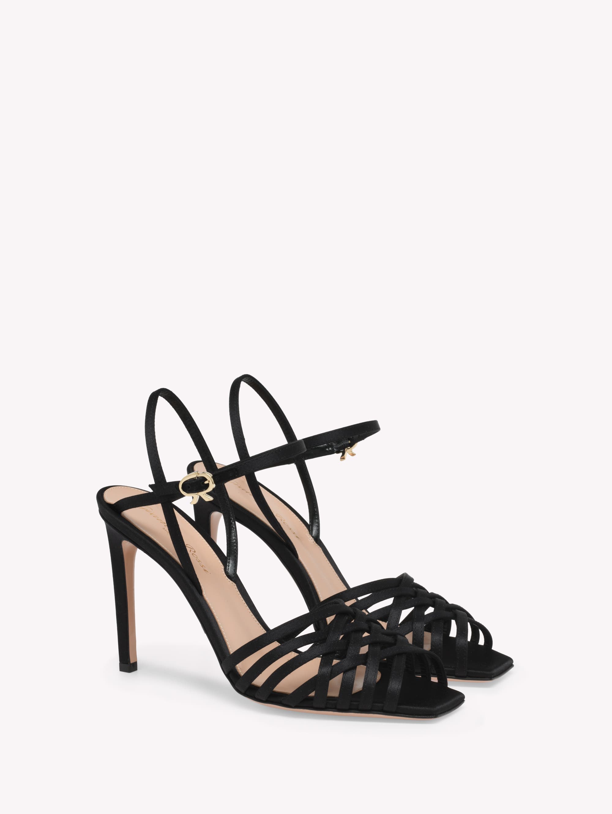 Gianvito Rossi Kerry Sandal, Alternate, color, Black Fabric