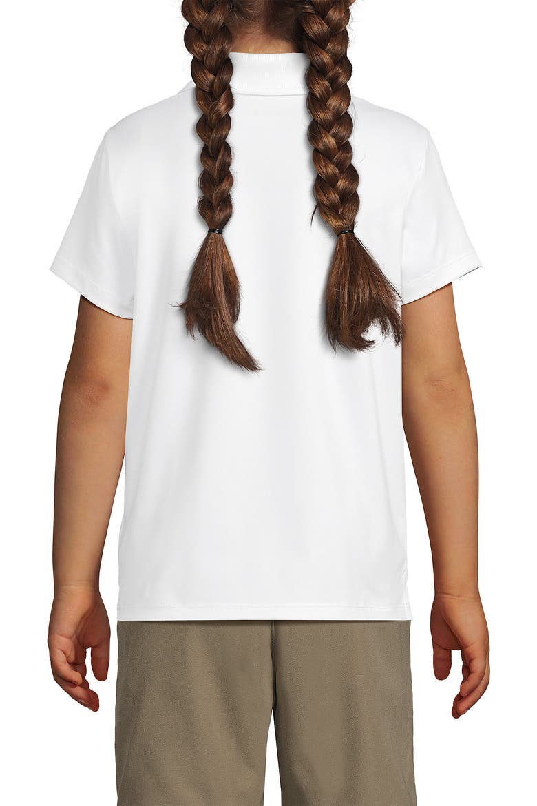 School Uniform Girls Short Sleeve Feminine Fit Rapid Dry Polo Shirt, Alternate, color, White