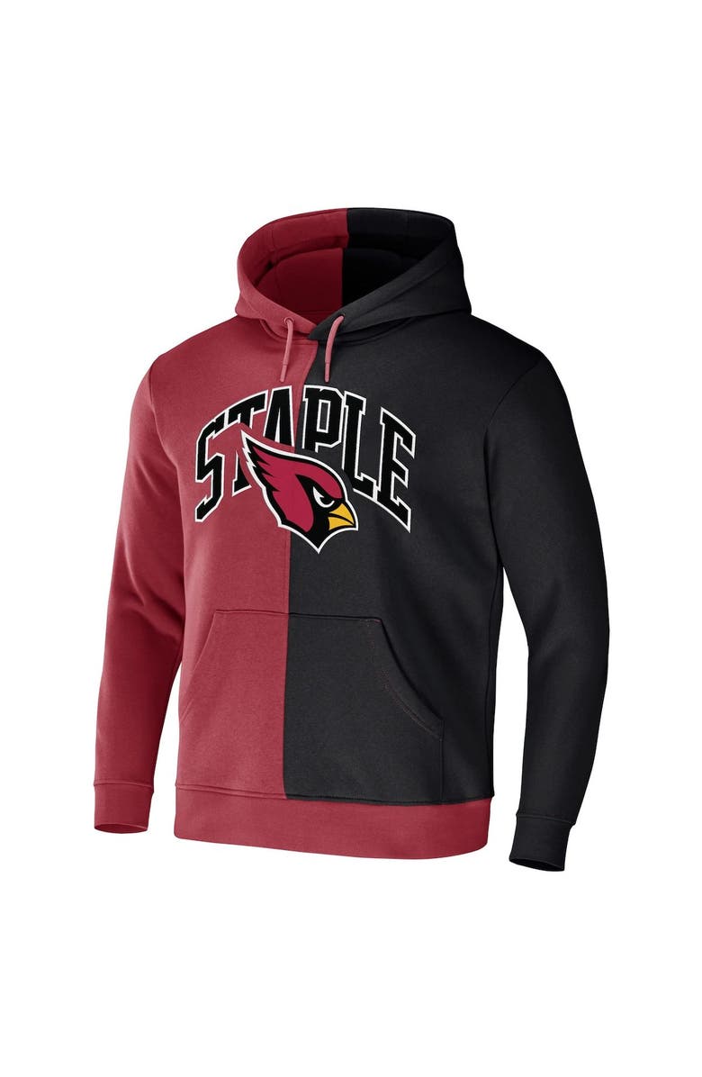 STAPLE Men's NFL x Staple Cardinal Arizona Cardinals Split Logo Pullover Hoodie, Alternate, color, Cardinal