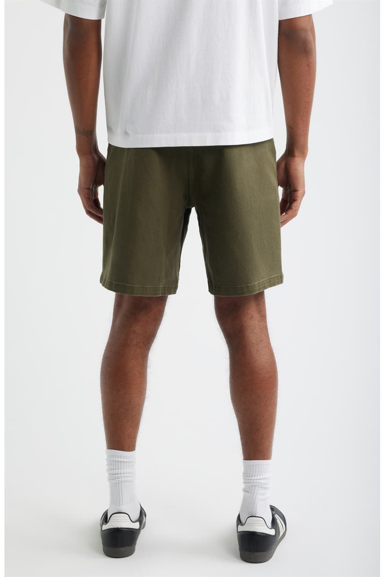 Del Mar Flat Front Stretch Twill Chino Shorts, Alternate, color, OLIVE