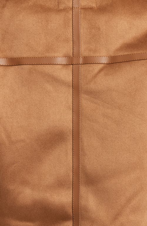 Thread & Supply Faux Shearling Crop Jacket In Camel Cream