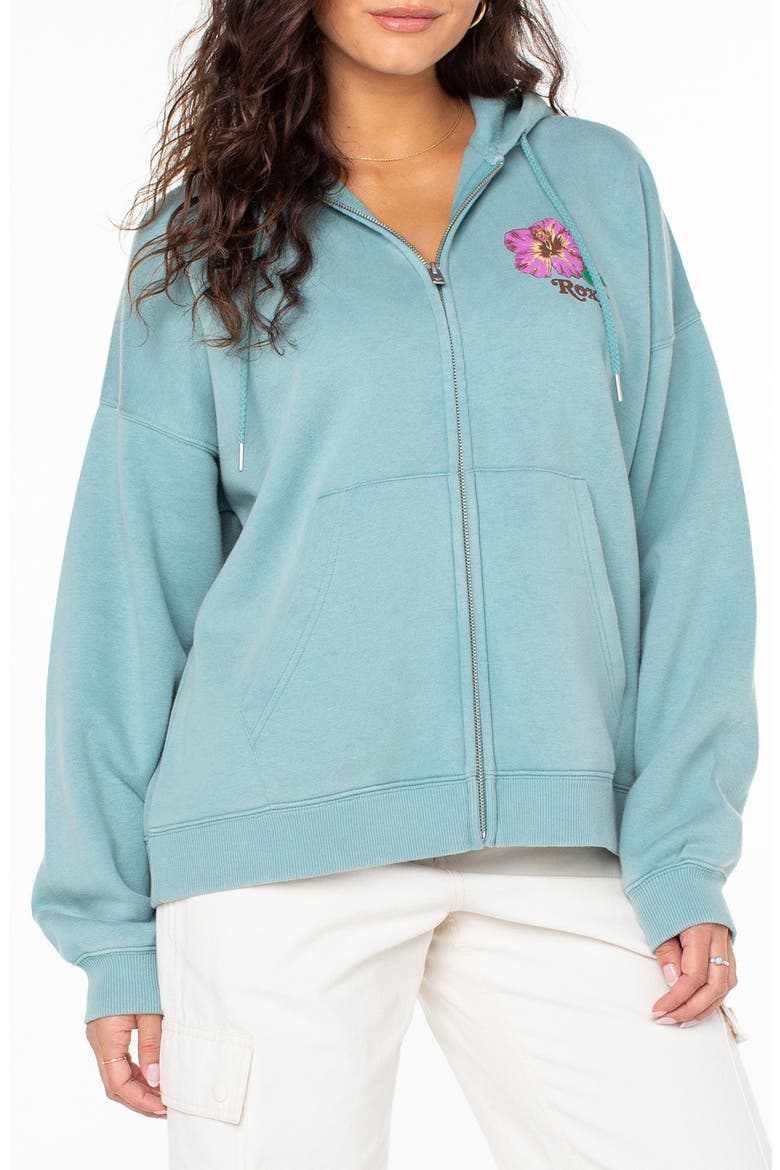 Lineup Graphic Zip-Up Hoodie, Main, color, MINERAL BL