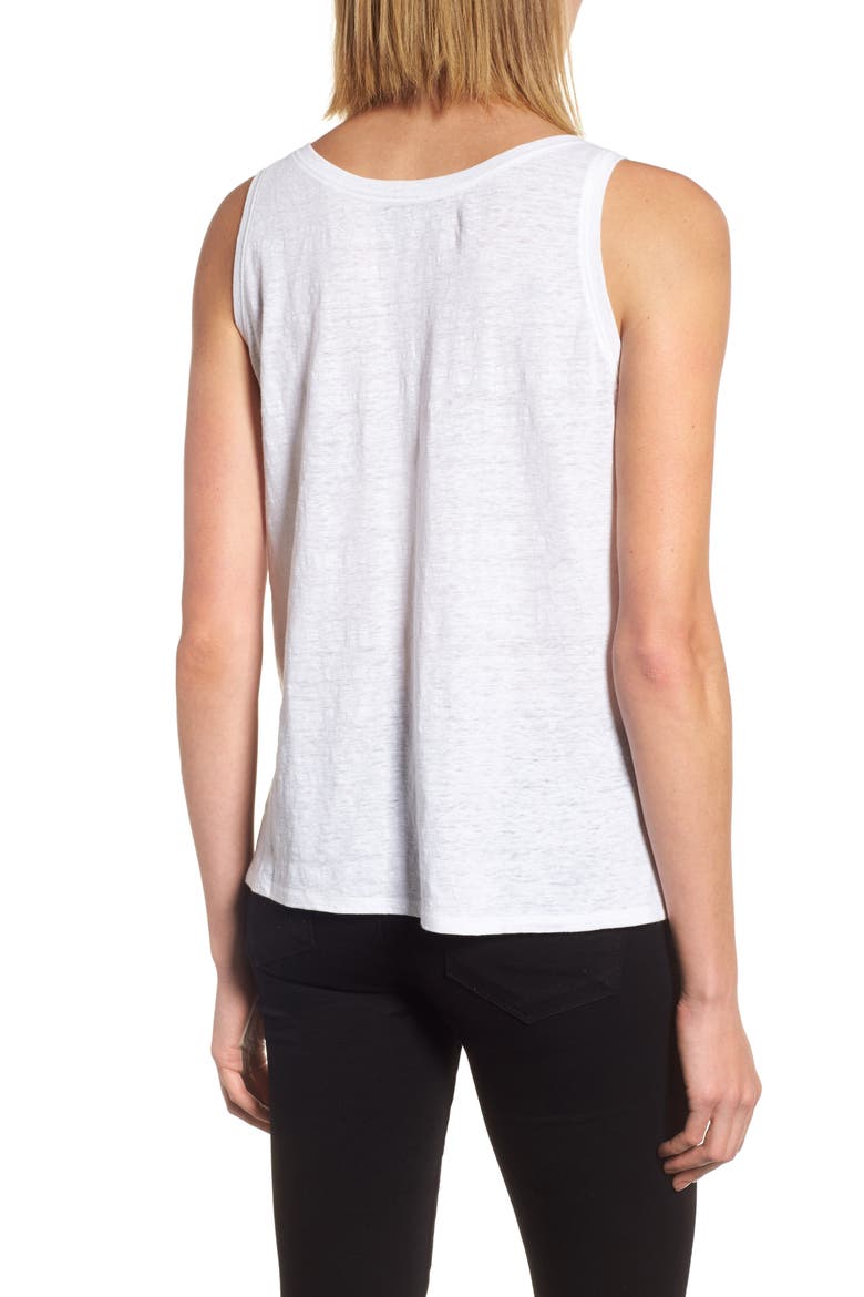 U- NECK LONG TANK, Alternate, color, WHITE