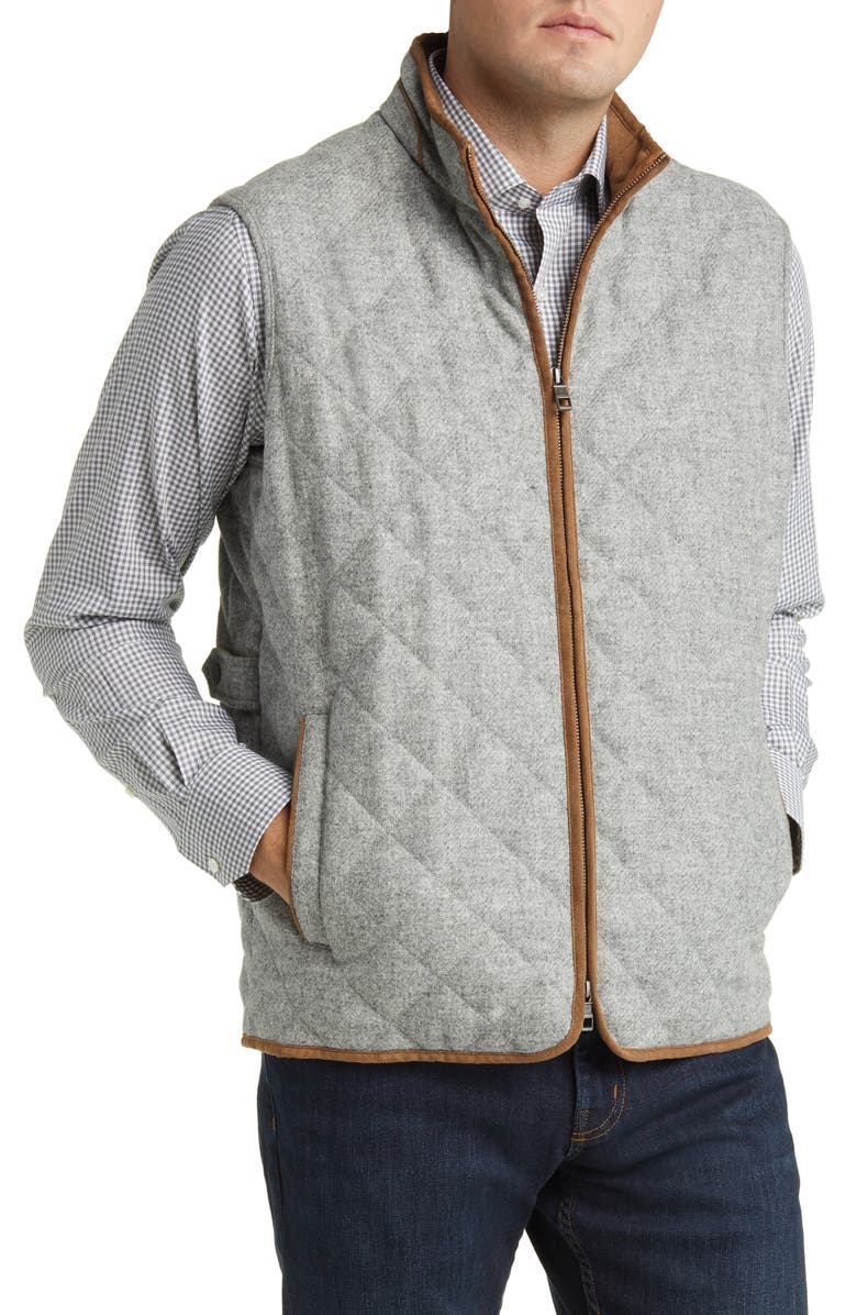 Peter Millar Essex Quilted Wool Travel Vest, Alternate, color, 