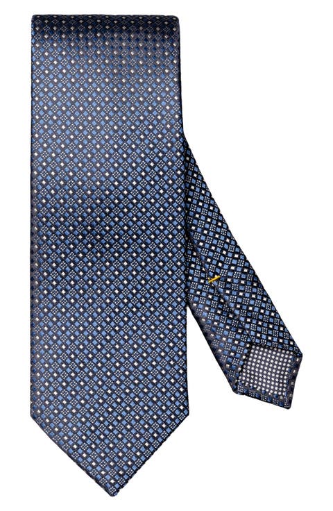 Neat Geometric Pattern Silk Tie