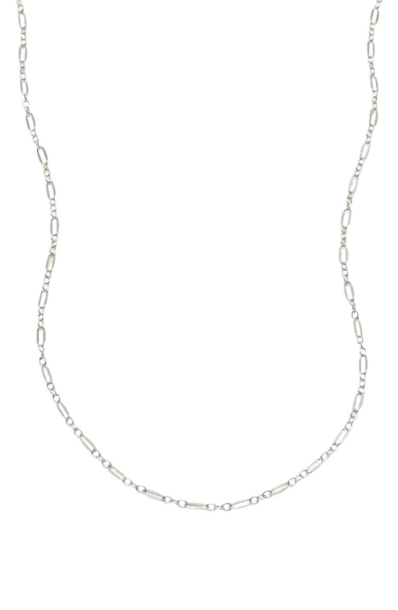 MADE BY MARY Lace Choker Necklace, Main, color, Silver