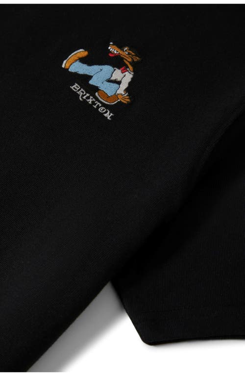 Brixton Stride Cotton Graphic T-shirt In Black