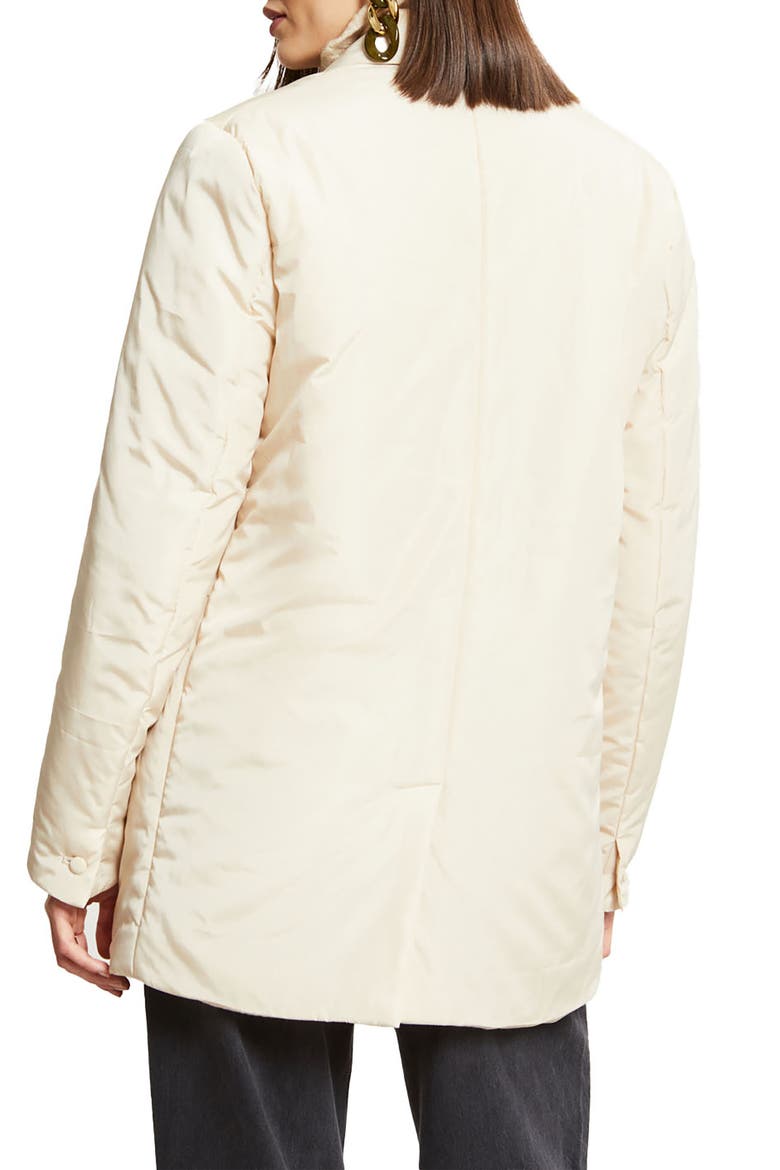 Puffer Blazer, Alternate, color, Ecru