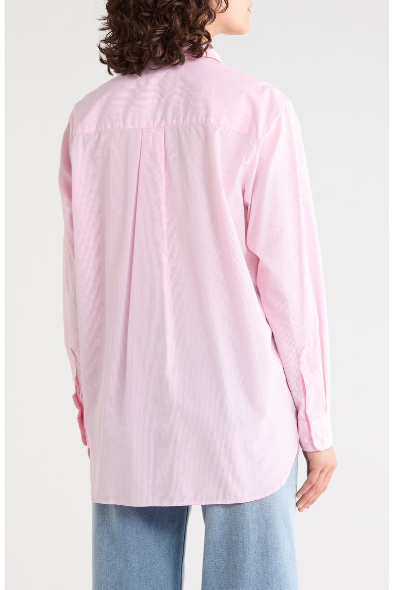 Boyfriend Button-Up Shirt, Alternate, color, THIN PINK STRIPE