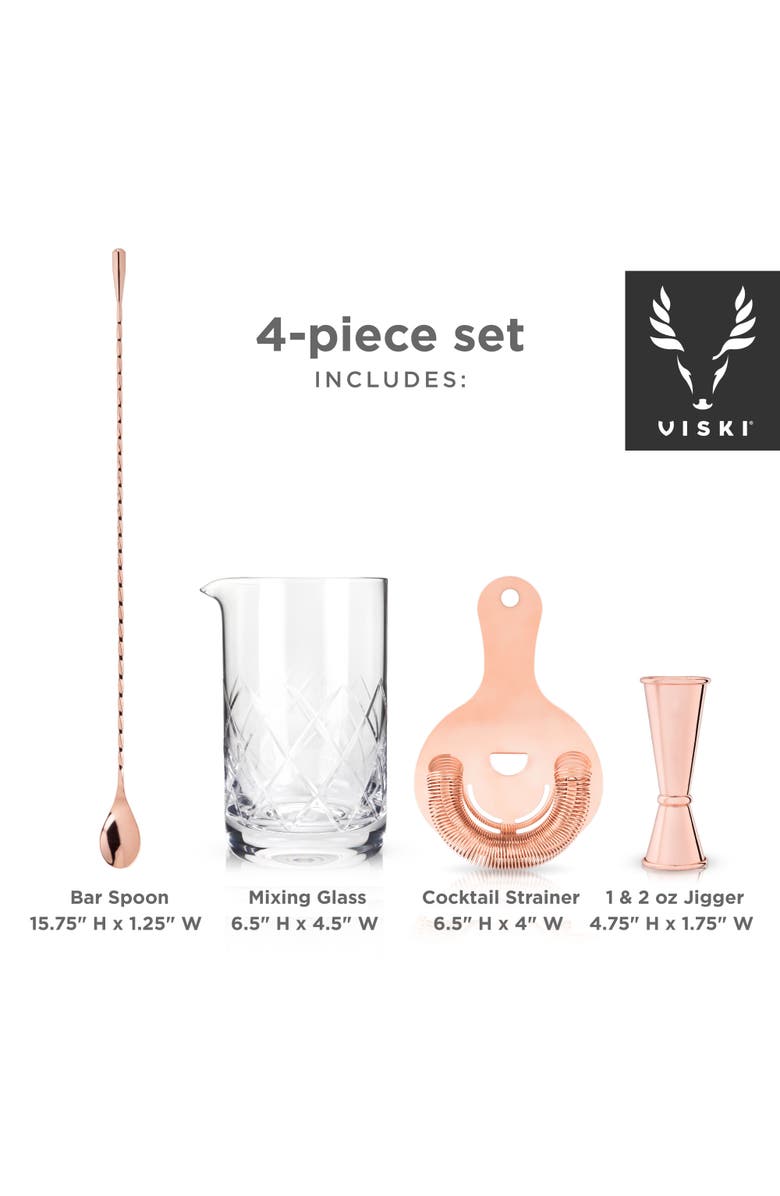 Viski 4-Piece Barware Set, Alternate, color, Summit